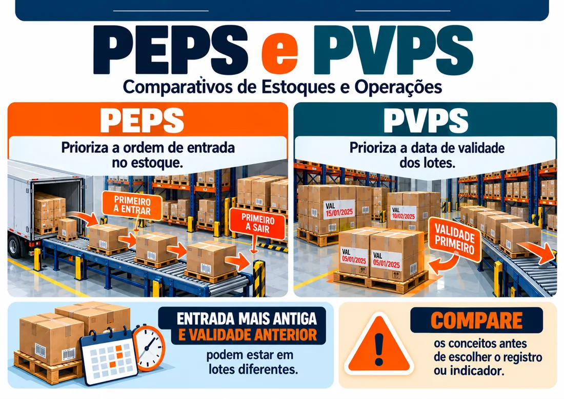 Página comparando PEPS e PVPS