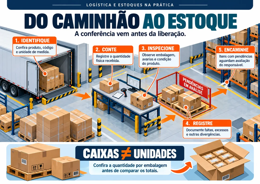 Recebimento: do caminhão ao estoque